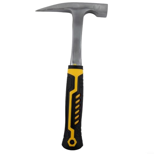 Marteau géologique à tête plate et pointue pour exploration minière et travaux de maçonnerie Outil en acier 45 (A)