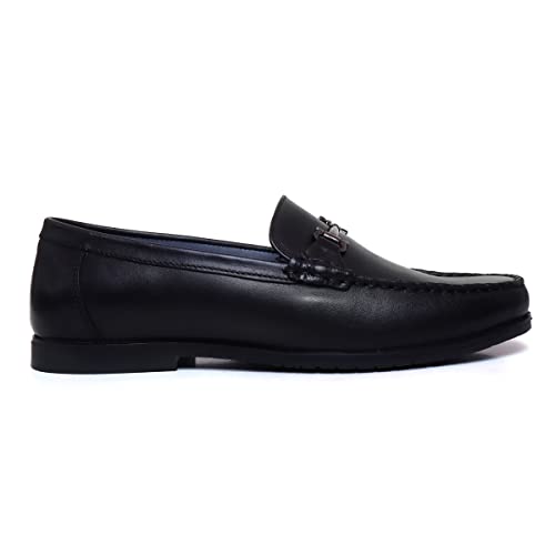 Image of Zoom Shoes for men Leather High Ankle Formal Boot for Adult Super comfortable with cushioned insole A-11201 (Black)