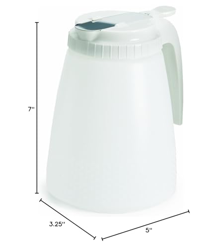 Image of TableCraft 748W 48 Oz. Dispenser with White Top