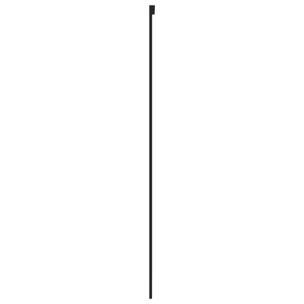 Drzwi przesuwne czarne 76 x 205 cm szkło hartowane i aluminium materiały budowlane drzwi domowe