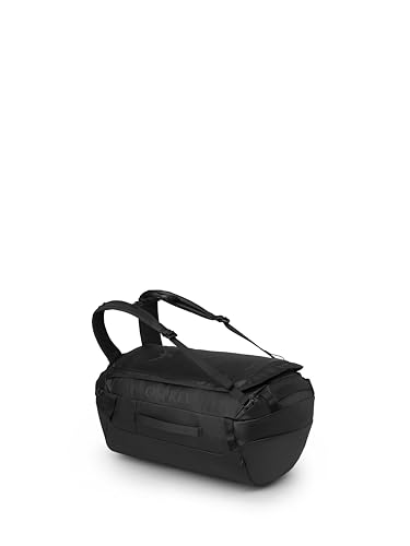 Osprey Transporter 30L Lightweight Travel Duffel Bag - Water Resistant Carry On Gear Bag for Men and Women, Raven Black