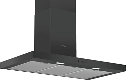 Bosch DWB96BC60 Wandesse Serie 2, Dunstabzugshaube zur Wandmontage 90cm breit, LED-Beleuchtung, Drucktastenschalter, Metallfettfilter...