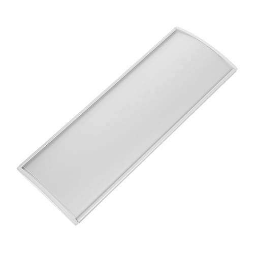 Hemobllo Targhetta per porta in lega di alluminio, a forma di arco, da ufficio, da parete, in argento, scrivibile su un lato, per la porta dell'ufficio, per aula