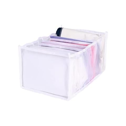 Aidou Large Foldable Washable Clothes Drawer Box Jeans Storage Organizer High Capacity Closet Dividers Cover
