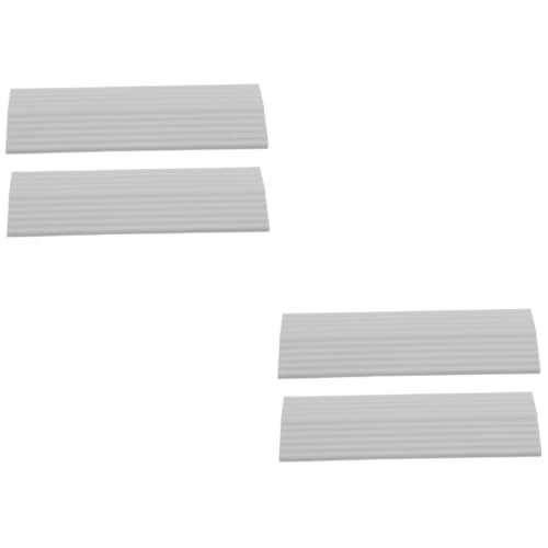 BESTYASH 2 Ensembles Tapis d'escalade pour Robot Balayeur Rampe De Seuil pour Robot Aspirateur Rampe De Trottoir Rampe en Plastique pour La Maison Patins De Rampe De Seuil Gris 2 Pièces * 2