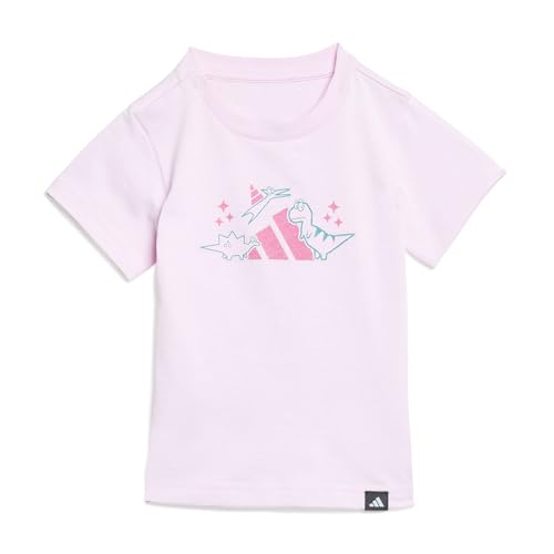adidas Baby Girls ADIRAPTOR Graphic T-Shirt Infant, Clear Pink, 3-6 Months