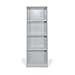Mediawave Store - Libreria Scaffale Verticale con 4 Ripiani Art. 112 Mensole in Legno 60x24x170H, Libreria con 4 Scomparti in Stile Moderno, Scaffalatura, Archiviazione, Scarpiera (Bianco)