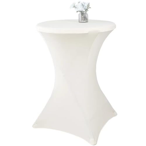 Nappe table extensible sans repassage pour habiller un mange-debout de fête
