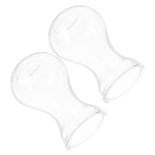 Yardenfun 2stücke Transparent Glas Blumenvase Schmuck Für Tischdekoration Einzigartiger Blumenbehälter Aus Glas Für Zuhause Büro Und Garten Kreative Glasvase Für Pflanzen