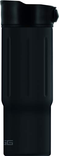 SIGG - Insulated Coffee Cup - Black Travel Mug Gemstone Obsidian - Hot & Cold, Leakproof, BPA Free - 18/8 Stainless Steel - 16oz