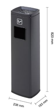 Amazon.co.jp: スタンド灰皿 屋外灰皿 シルバー 角型 吸い殻入れ