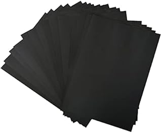 A4 Black Card Paper 160gsm - Writable Printable Painting Art Craft Card-Stock Black Pack of 20 Sheets 8.25x11.75 inch.