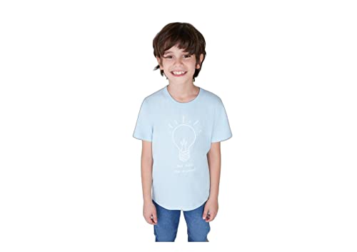 Camiseta Infantil Menino Manga Curta Com Estampa Cinza Médio 012