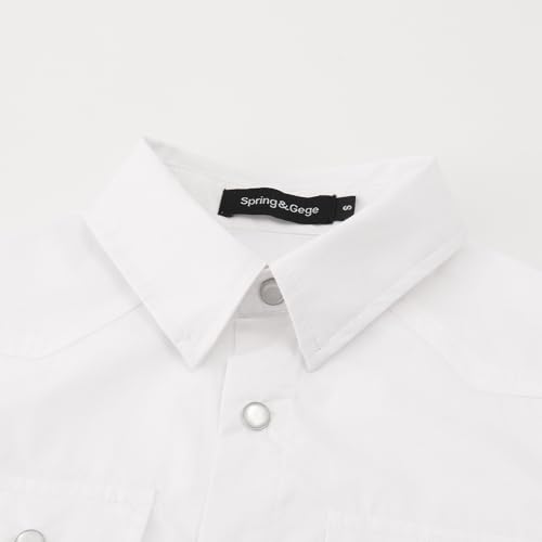 Image of Spring&Gege Boys Long Sleeve Western Cowboys Pearl Snap Button Down Shirts (3-14 Years)