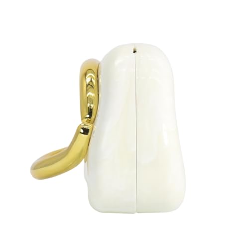 Image of Women Evening Clutch Purse Metal Handle Acrylic Purse Unique Shoulder Bag Causal Handbags for Bride Party Wedding