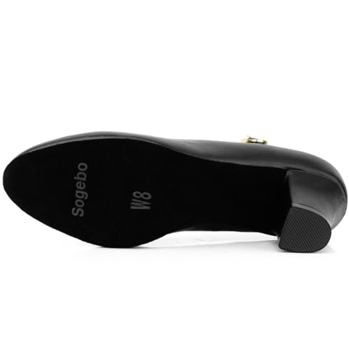 Women's Character Shoes Wedding Ankle Strap Heels Latin Dance Pumps4