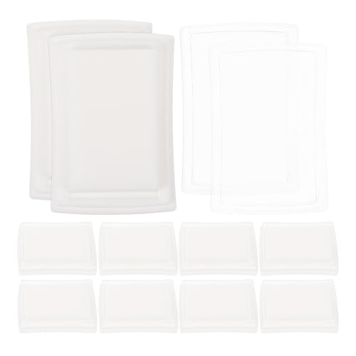 Sosoport Leere Stempelkissen 10 Stück Transparent mit Hochdichtem Schwamm für Selbstgemacht Fingerabdruckstempel und Kreative Bastelprojekte im Büro