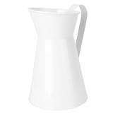 STAHAD Rustikaler Eisen Blumentopf im Landhausstil Beige Große Kaffeekanne als Blumenkübel für Wohnzimmer Deko und Gartenbedarf im Heimatstil