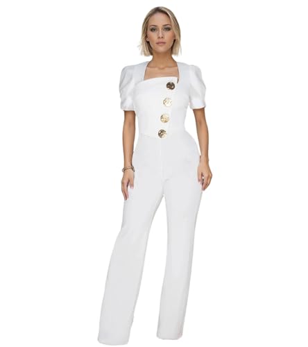Image of Jigfar Women Sexy Elegant Bodycon Jumpsuit Going Out Romper Birthday Party Club Night Outfits