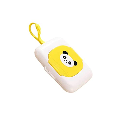 BEALIFE Caja de toallitas húmedas Suministros para bebés Contenedor de pañuelos Caja de papel resistente al desgaste, Amarillo