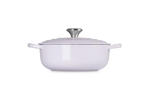 Le Creuset Signature Enameled Cast Iron Round Sauté Pan, 3.5 Quart, Shallot