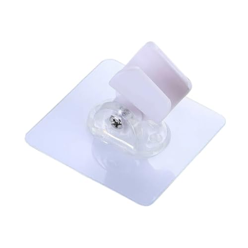 Soporte para cabezal de ducha ajustable con placa base fija y montaje en pared autoadhesivo