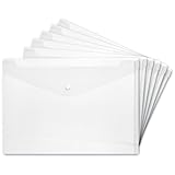 Herlitz 10657930 Dokumententasche A4 mit Druckknopfverschluss, 6 Stück, farblos (Farblos)