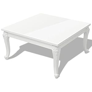 Coffee tabletea tableoffice deskliving room center tablebedside tabledining tablegame tablerectangle tablesuitable for large and small spaces315x315x165 high gloss white  urban country home decor
