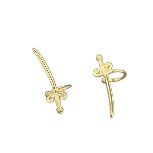 Manchette d'oreille épée en argent sterling, cadeau original pour homme et femme