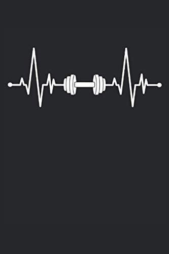 Hantel Kurzhantel Herzschlag EKG Fitness Home Gym Workout: RÄTSELBUCH - Lustiges Herzschlag Kurzhantel Fitness Design, Retro Geschenkidee - A5 (6x9) - ... Tagebuch, Rätsel, Notiz, Buch, Sketch, Planer