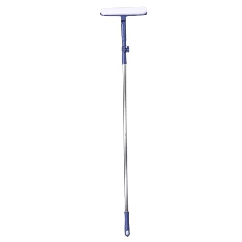 Vikye Limpiacristales 2 en 1 con Postes de Extensión y Cabezal Giratorio para Uso Doméstico 120 Cm (120x24,5 cm/47,2x9,6 Pulgadas Azul)
