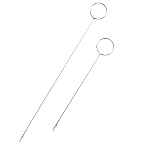 2 PCS Loop Turner Hook with Latch 10.4 & 7 Stainless Steel Sewing Loop Turner Hook with Latch Sewing Accessories and Tools DIY Knitting Accessories Sewing Concepts