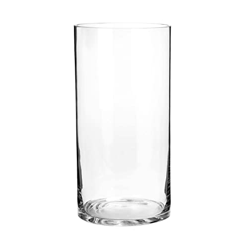 Butlers Pool zylindrische Vase - Vase aus Glas | Zylindrische Glas-Vase | Breite 15 x Tiefe 15 x Höhe 30 cm