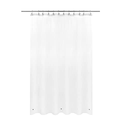 Image of Barossa Design Frosted Shower Curtain Liner - Premium PEVA Shower Liner for Bathroom, BPA & PVC Free, No Chemical Smell, Lightweight Bath Curtain with 3 Magnets, Metal Grommets - Frost, Standard Size