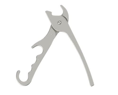 Szef kuchni Pomodoro Premium Pizza Pan Gripper, 8-calowy odlewane aluminiowe szczypce ciężkie, gorące płyty Głębokie naczynia Grabburger do grillowania, żeliwny uchwyt patelni kempingu i pieczenia