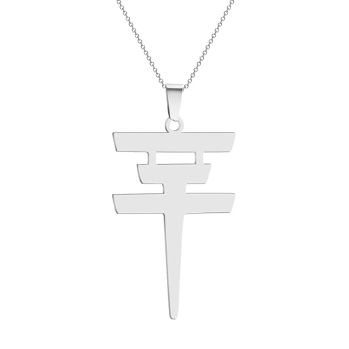 VOANZO Collar Con Colgante Geométrico, Joyería Minimalista De Moda, Collar De Hotel De Tokio Para Fiesta De Halloween, Regalo De Plata.