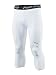 ARSUXEO Men's 3/4 Running Compression Tights Capri Pants K75 White Size Large