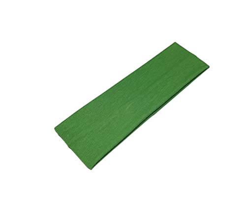 WESTEND CHOICE 7cm Wide Headbands Plain Stretchy Hairband Unisex Kylie Headband Bandeau Gym Exercise Headbands for Women & Men Soft Yoga Head Band (Green)