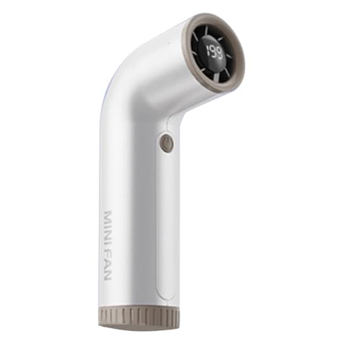 Ohulelks Ventilador Portátil Recargable de 4000 MAh, Potente Viento, 199 Velocidades, Eléctrico, Pantalla Digital, Turbo Ajustable para Deporte C