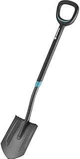 Gardena szpadel prosty NatureLine: szpadel ogrodowy z wysokiej jakości stali do kopania i wykopywania, listwa na stopę, trzonek z drewna jesionowego FSC, uchwyt w kształcie D (17000-20)