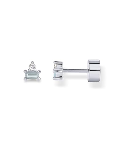 Image of PAVOI 14K Gold Plated Sterling Silver Posts Colored Birthstone Flatback Stud Earrings for Women - Gemstone Cubic Zirconia Screwback Earrings - Dainty Helix Cartilage Piercing Jewelry