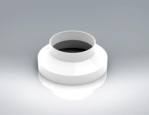 Round Ducting Reducer 150mm to 100mm - 6 to 4 inch Duct Pipe Reduction Coupler for Extractor Fans Cooker Hood Tumble Dryer Ventilation