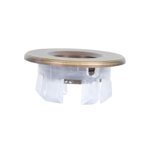 WHAMVOX Tapa de Desbordamiento Redonda con Orificio para Fregadero de Cobre Tapa de Desbordamiento para Lavabo de Baño Anillo de Desbordamiento Decorativo