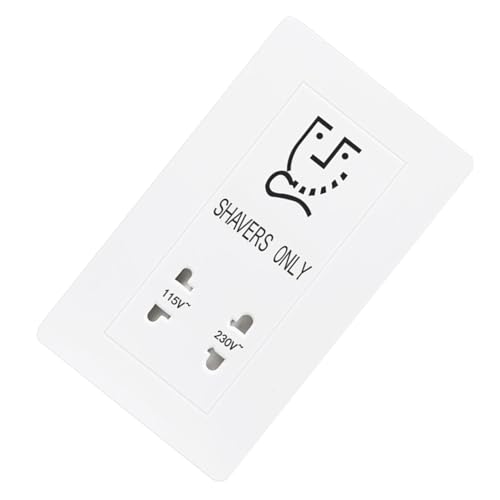 Prise de rasoir murale 220V blanche idéale pour salle de bain et hôtel