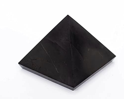 Igox Schungit Pyramide Poliert 10 cm Echtem Steine Shungite Heilung (100 x 100 mm)