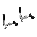 Cabilock 2 Piezas De Grifo De Cerveza Dispensador De Vino Enfriador Manijas Válvula Barra Tazas Tanques De Botellas Growler Eléctrico Elegante Grifo De Cerveza De Barril De Acero