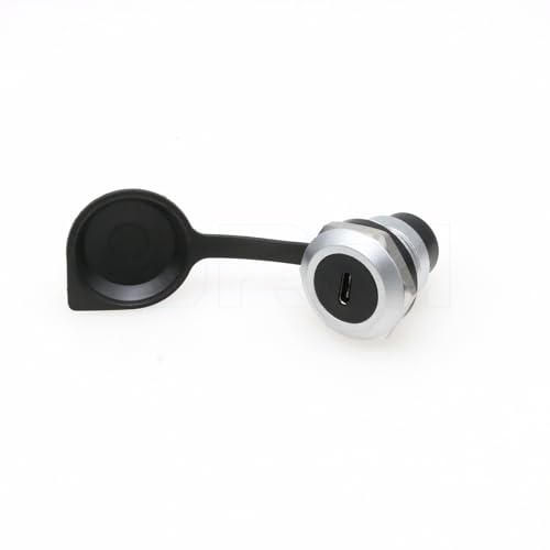 DRRI D Type Chassis Connector Type C Female to Female Converter Adapter Round Panel Mount with Dust Cover