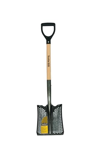 Toolite 49493 Square Point Shovel, 14 Gauge #2 / 9.5' x 11.5' , Forward Turned Step Perforated...