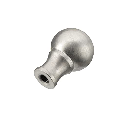 Image of Aspen Creative 24018-21 Steel Lamp Finial in Brushed Nickel Finish, 1 3 /8 inch (1 Pack)