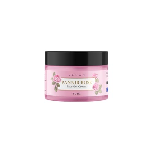 Vanan Pannir Rose Gel Crème 50 ml | Visage Hydratant Léger à la Rose et à l’Acide Hyaluronique | Soin Frais & Lumineux pour une Peau Douce et Souple